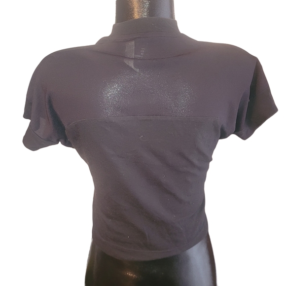 Adidas Black and Gold Logo Crop Top S - Picture 4 of 5